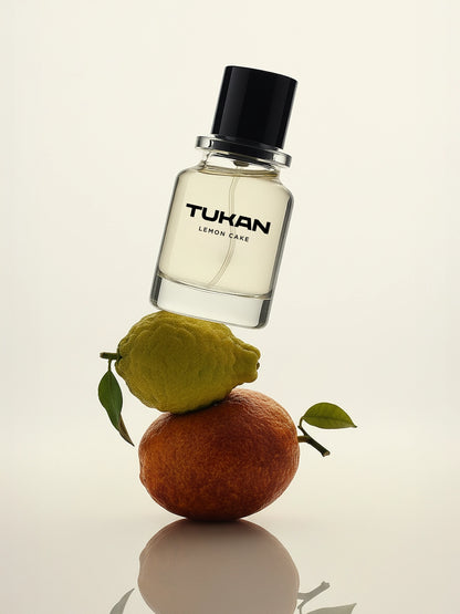 Tukan Lemon Cake – sweet lemon dessert-inspired fragrance with vanilla, musk, and licorice