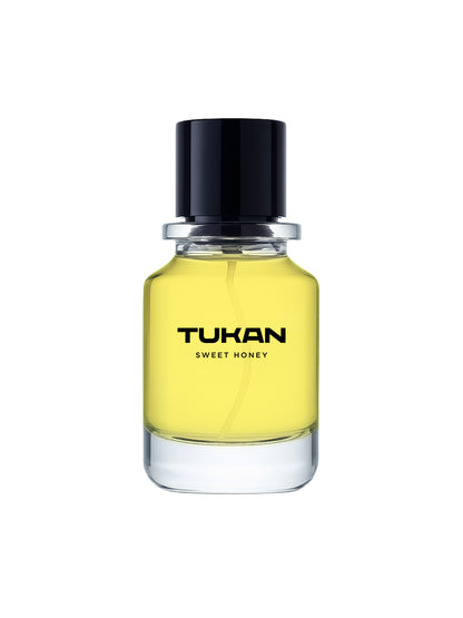 Tukan Fragrance Sweet Honey perfume bottle – sweet gourmand unisex fragrance with honey and cacao